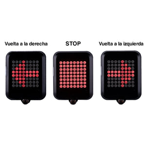 Redlemon Luz Trasera Inteligente Automática para Bicicleta. Direccionales y Luz de Freno Automáticos, Láser de Seguridad, Batería Recargable