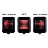 Redlemon Luz Trasera Inteligente Automática para Bicicleta. Direccionales y Luz de Freno Automáticos, Láser de Seguridad, Batería Recargable