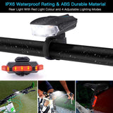 Ausein Luz de Bicicleta, Lámpara de Bicicleta Recargable USB, Luces para Bicicletas Delantera 400 LM XPG y Trasera 110 LM Impermeable