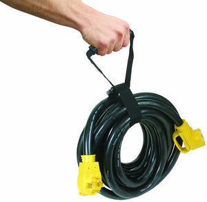 Camco 55001 Correa de Almacenamiento Duradera con asa de Transporte para Cables eléctricos, Organiza Perfectamente Cables, Cables de extensión y más para Llevar y almacenar