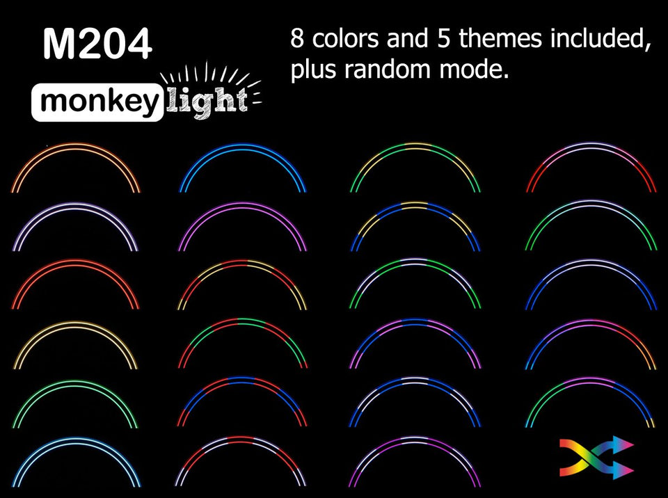 MonkeyLectric 40 LM Impermeable 4 Full Color LED Bike Rueda Luz