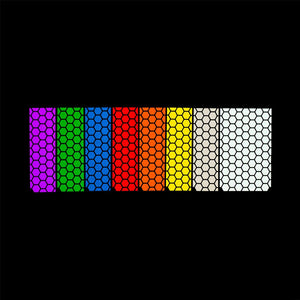 RydeSafe - Adhesivos Reflectantes (tamaño Grande), diseño Hexagonal