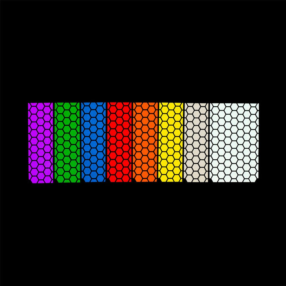 RydeSafe - Adhesivos Reflectantes (tamaño Grande), diseño Hexagonal