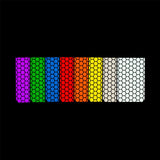 RydeSafe - Adhesivos Reflectantes (tamaño Grande), diseño Hexagonal