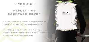 RFX, Funda Impermeable Y Reflejante P/Mochila/Bicicleta - Reflective, Rainproof, Naranja