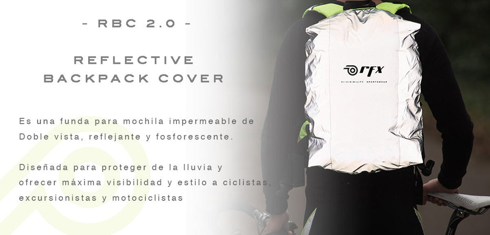 RFX, Funda Impermeable Y Reflejante P/Mochila/Bicicleta - Reflective, Rainproof, Naranja