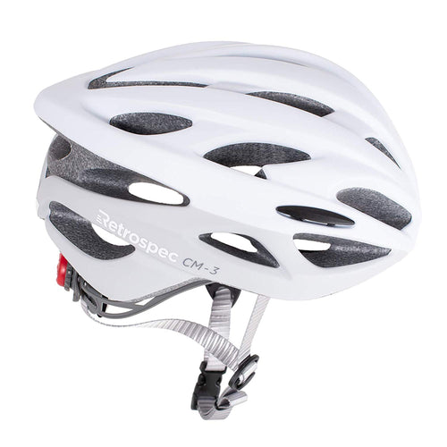 Retrospec by Westridge 3083 CM-3 Road Bike Helmet with LED Light Adjustable Dial, 24 vents